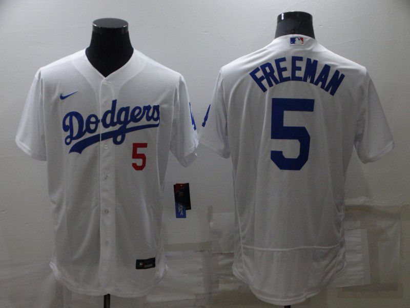 Men Los Angeles Dodgers #5 Freddie Freeman White Nike Elite 2022 MLB Jersey